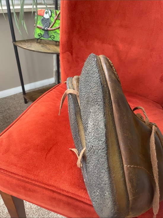 Clarks Brown Leather Wallabee-Style Moccasin Boots main image 3